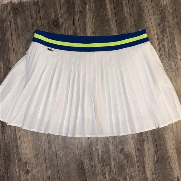 Lacoste White tennis Skirt with Blue and Green Accents size 12 woman’s - Picture 2 of 6